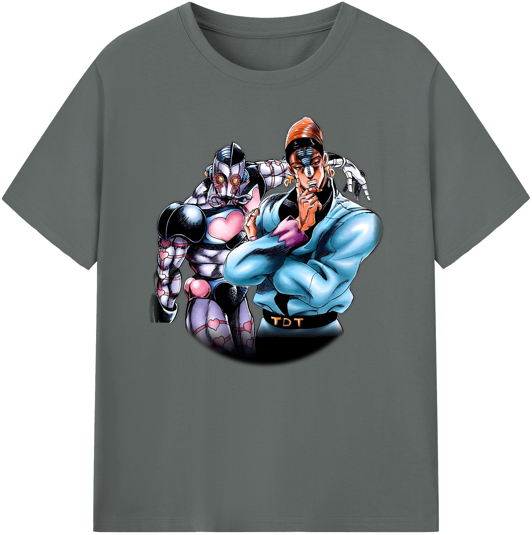（画像用） ジョジョの奇妙な冒険 ひがしかた じょうすけ JoJo's Bizarre Adventure Higashikata Josuke 綿100％ メンズ半袖Tシャツ｜肌触りやわらか＆通気性